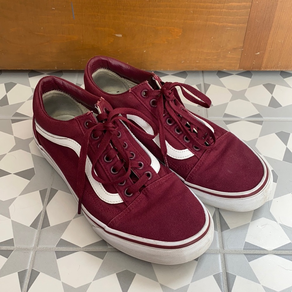Burgundy Vans